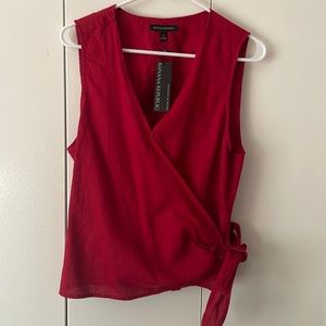 Banana Republic Linen Blend Wrap Top [NWT]